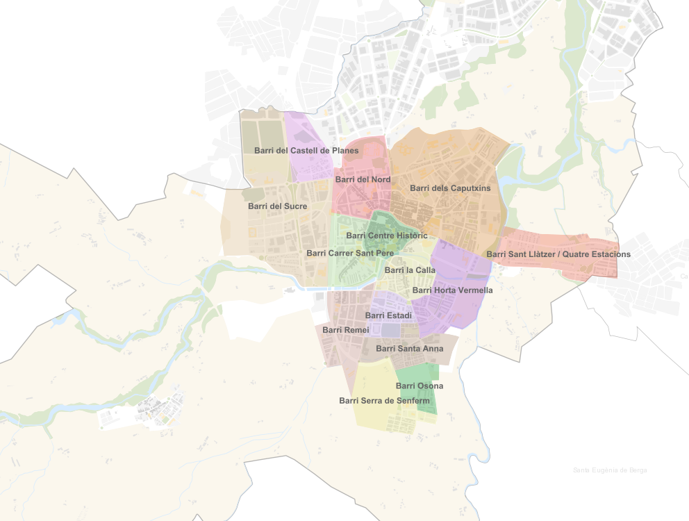 Mapa dels barris